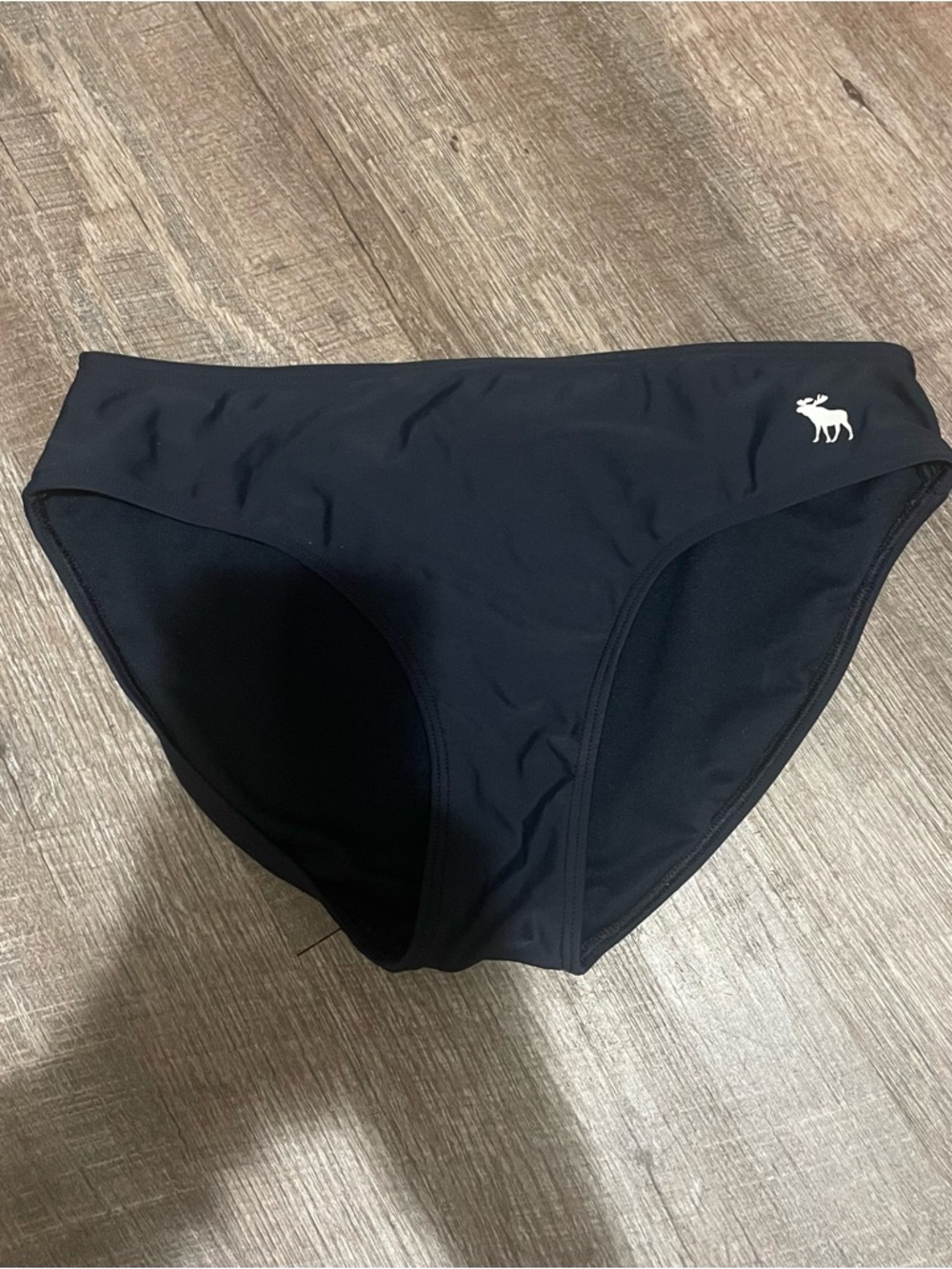 abercrombie kids Black Swim Bottoms with White Logo
